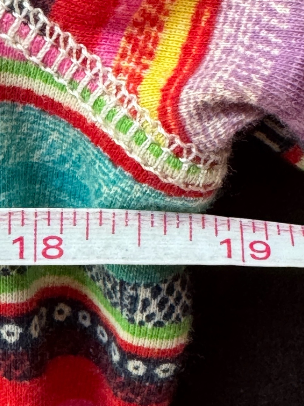 Chaps Red Multi-Stripe Notch-Neck Long Sleeve Top western - Picture 5 of 8
